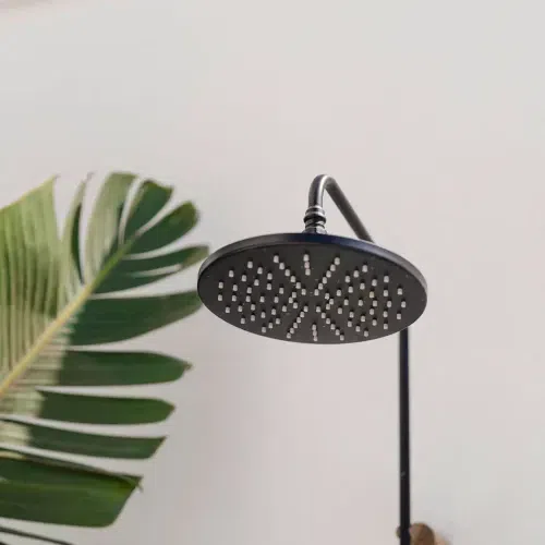 Bondi Wall Mount Outdoor Shower | Cold | Black