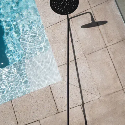 Noosa Wall Mount Outdoor Shower | Hot+Cold | Black