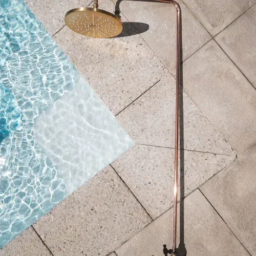 Bondi Wall Mount Outdoor Shower | Cold | Brass
