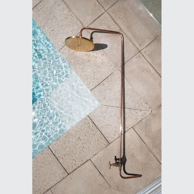 Bondi Wall Mount Outdoor Shower | Cold | Brass