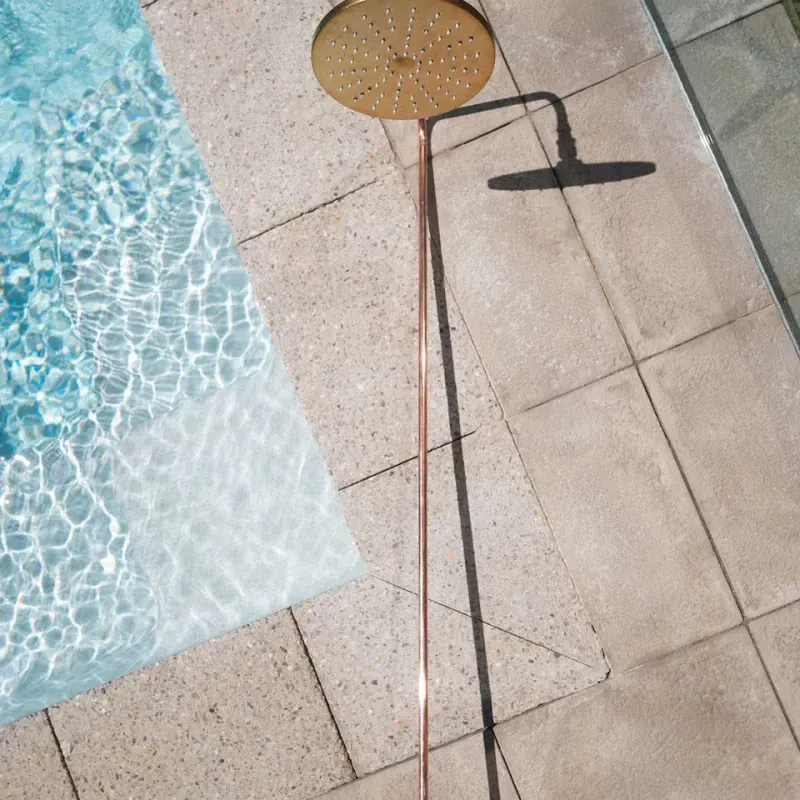 Noosa Wall Mount Outdoor Shower | Hot+Cold | Brass
