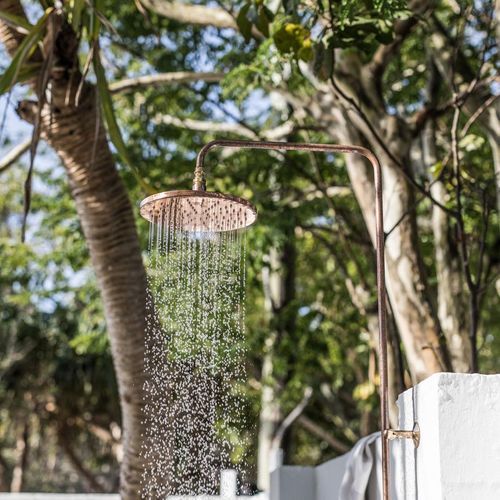 Cottesloe Outdoor Shower with Foot Tap | Cold | Copper