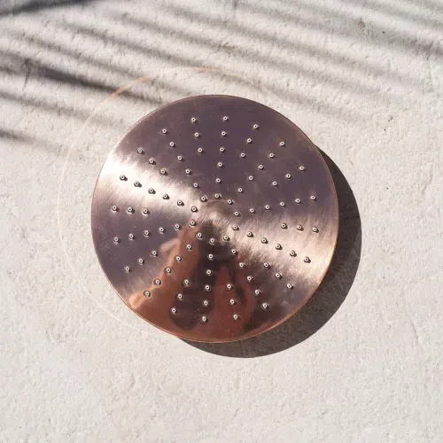 Byron Outdoor Shower with Foot Tap | Hot+Cold | Copper