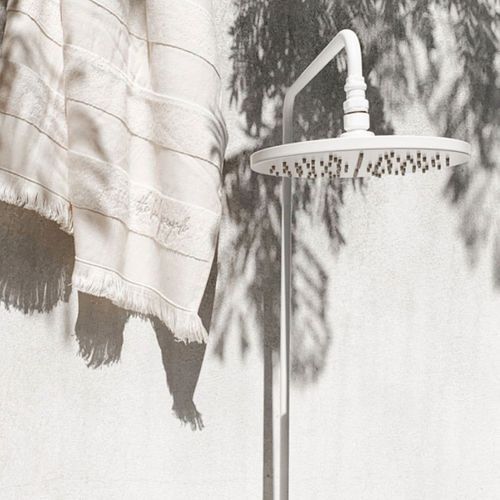 Bondi Wall Mount Outdoor Shower | Cold | White