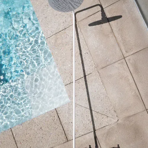 Noosa Wall Mount Outdoor Shower | Hot+Cold | White