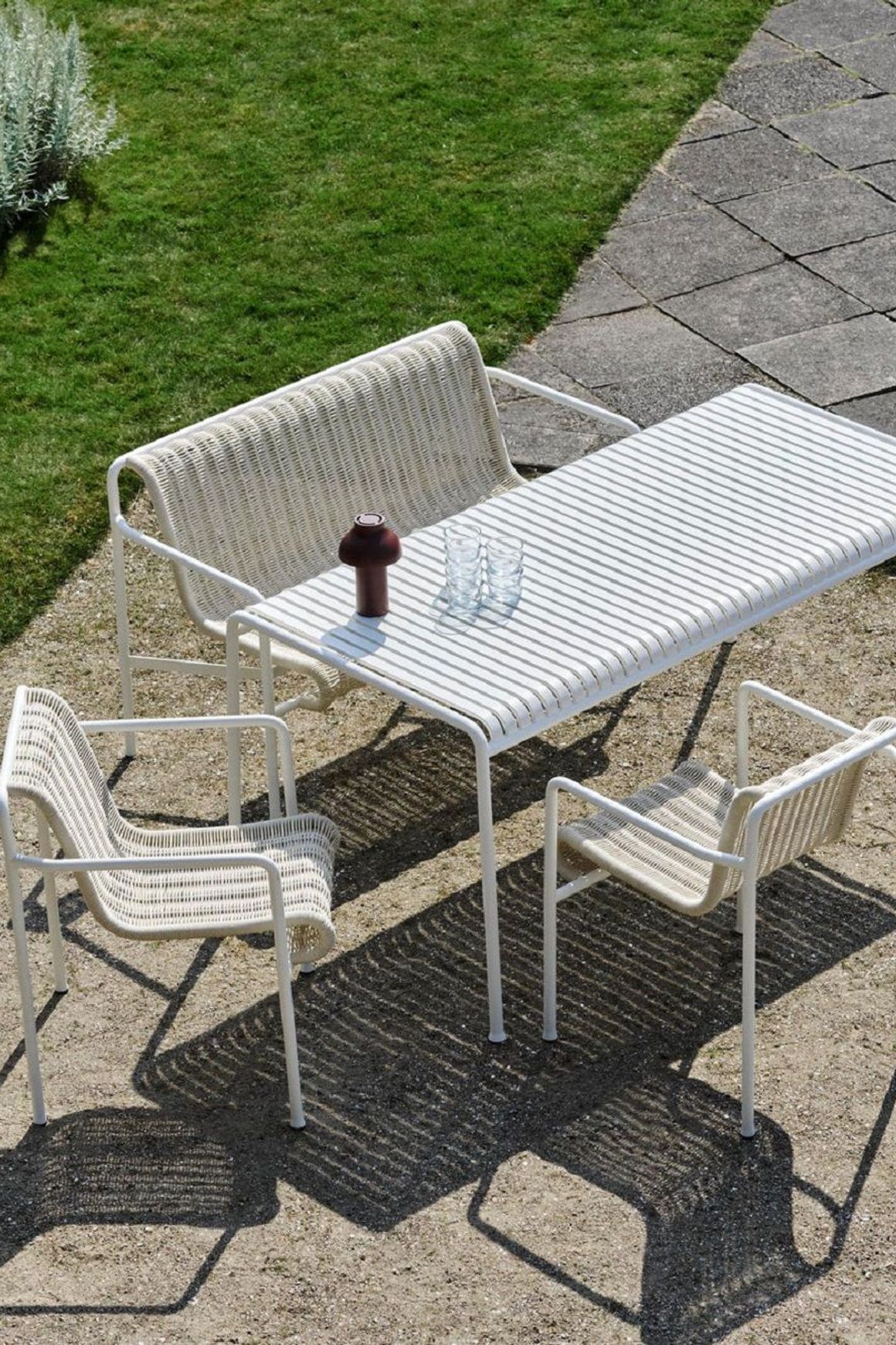 Palissade Cord Dining Bench with Armrest