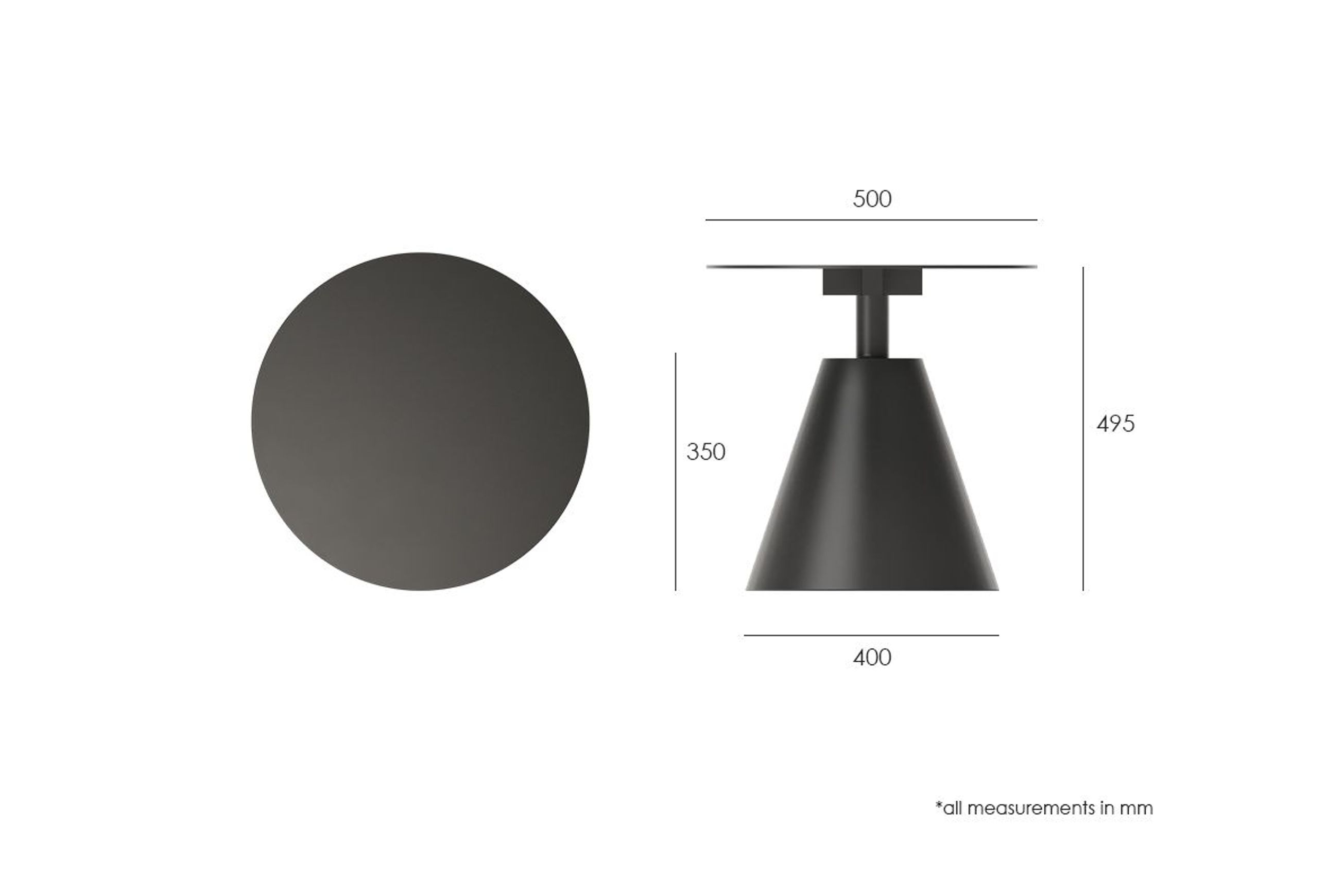 Corvo Outdoor Side Table - Black