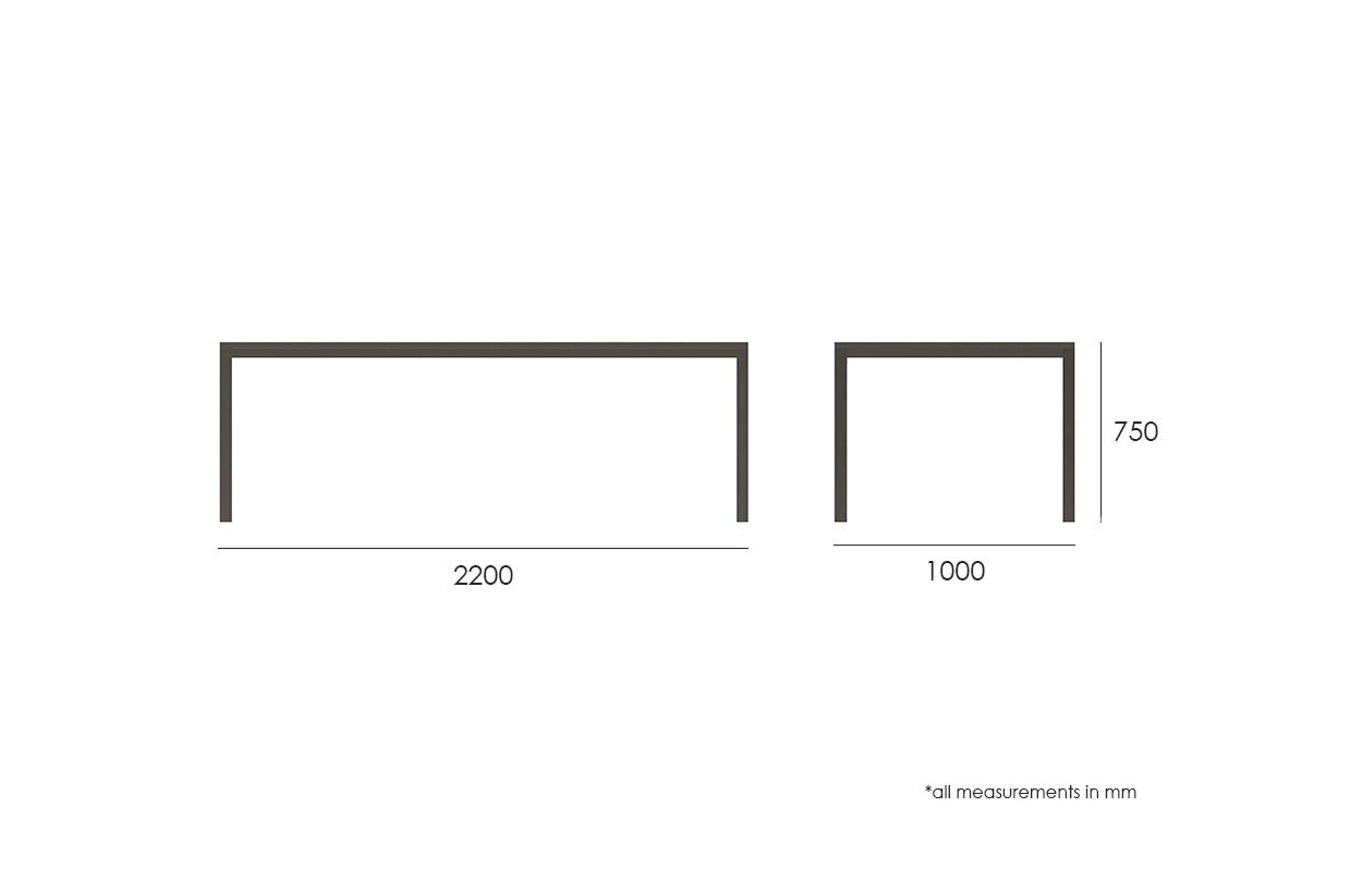Halki Table - Outdoor - 220cm x 100cm - White
