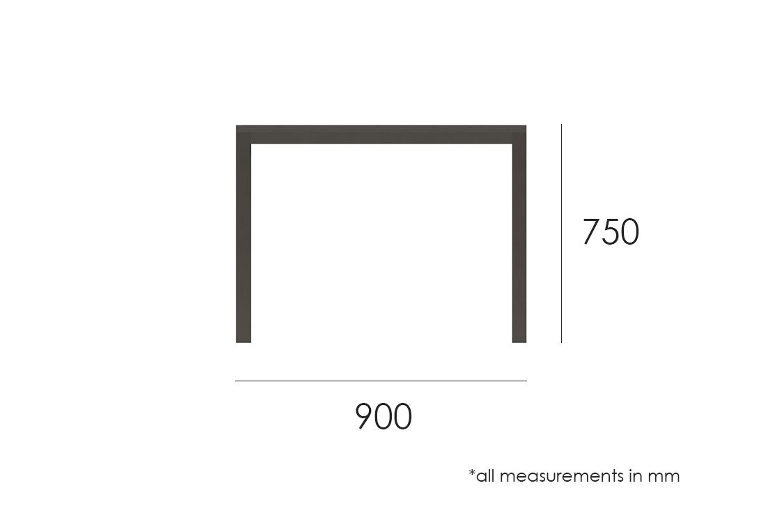 Halki Table - Outdoor - 90cm x 90cm - Charcoal