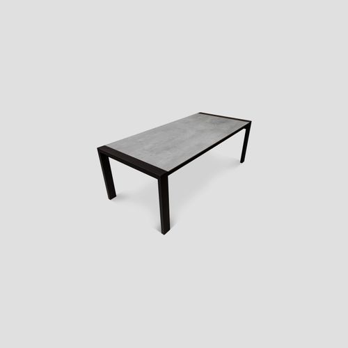 Marlborough Large Matte Black Outdoor Dining Table