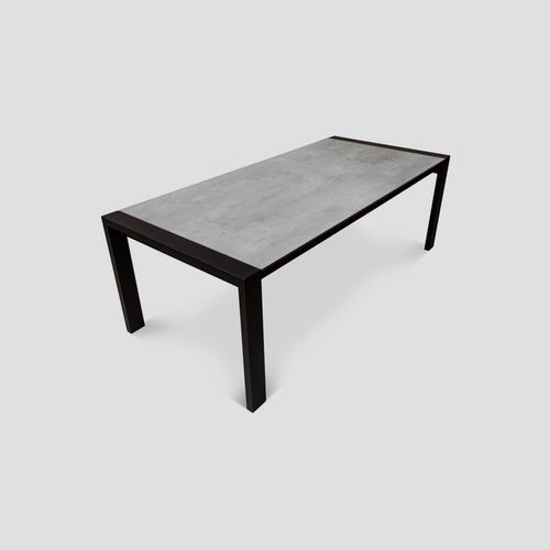 Marlborough Large Matte Black Outdoor Dining Table