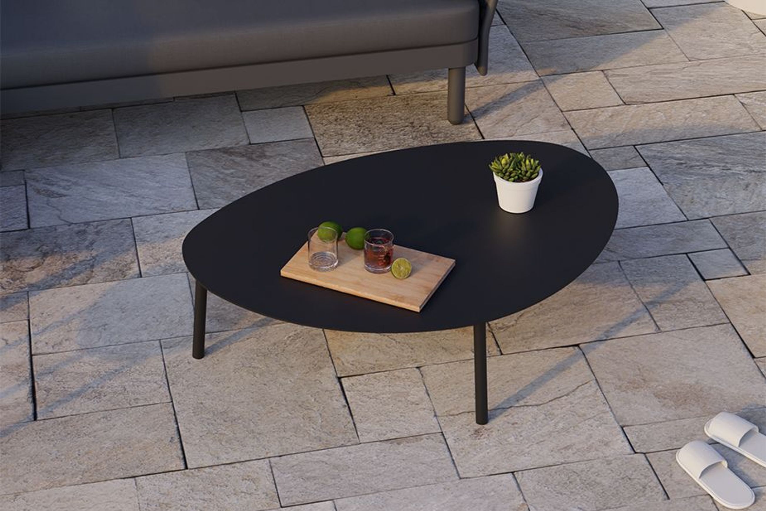 Cetara Coffee Table - Black - Large