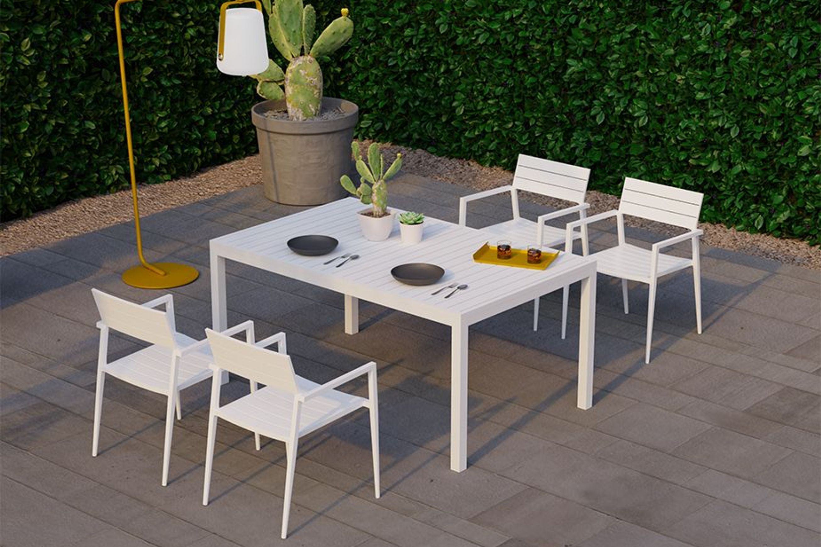 Halki Table - Outdoor - 160cm x 90cm - White