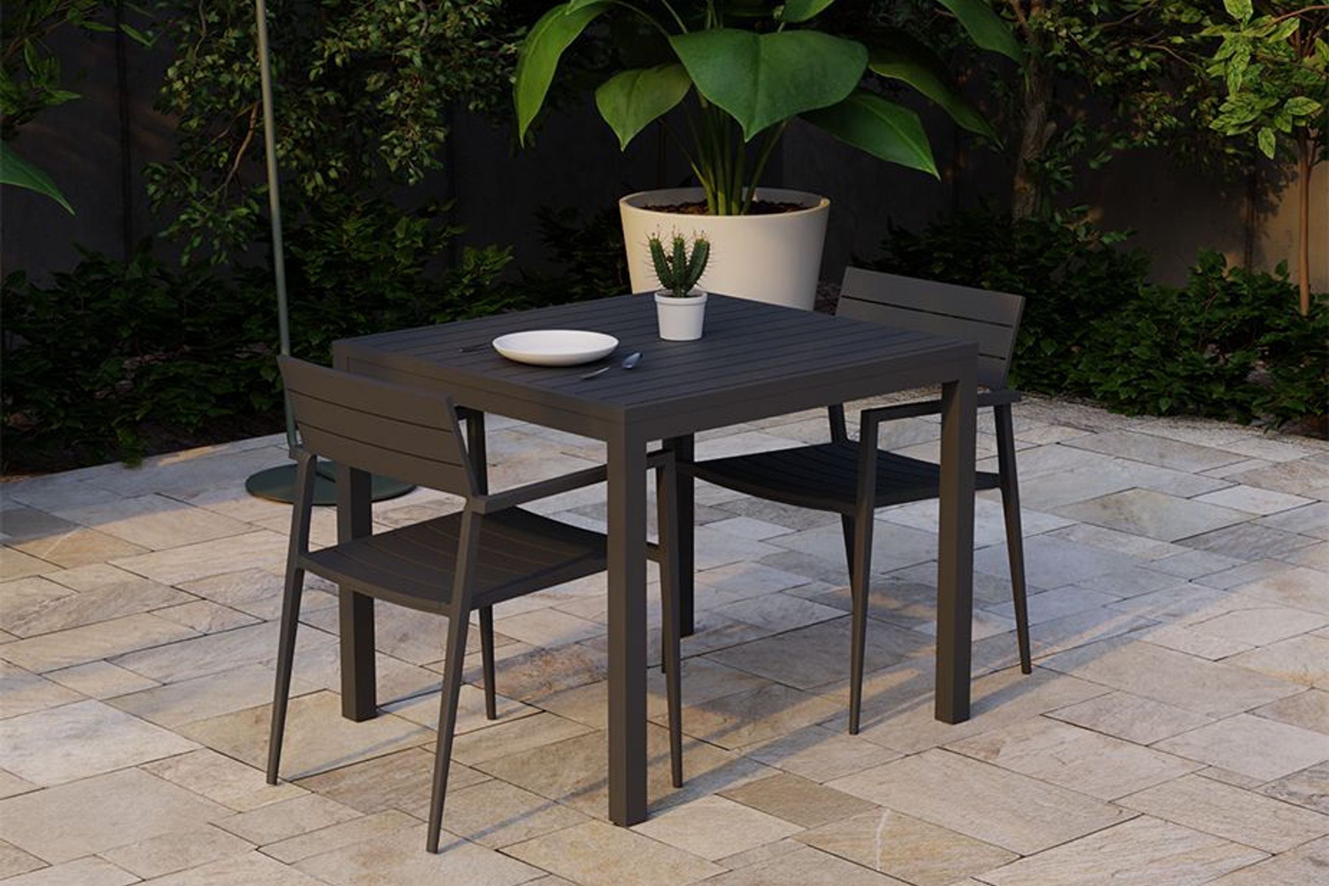 Halki Table - Outdoor - 90cm x 90cm - Charcoal
