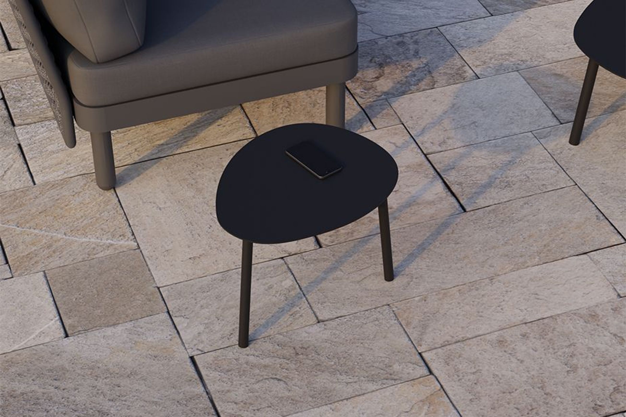 Cetara Side Table - Outdoor - Black