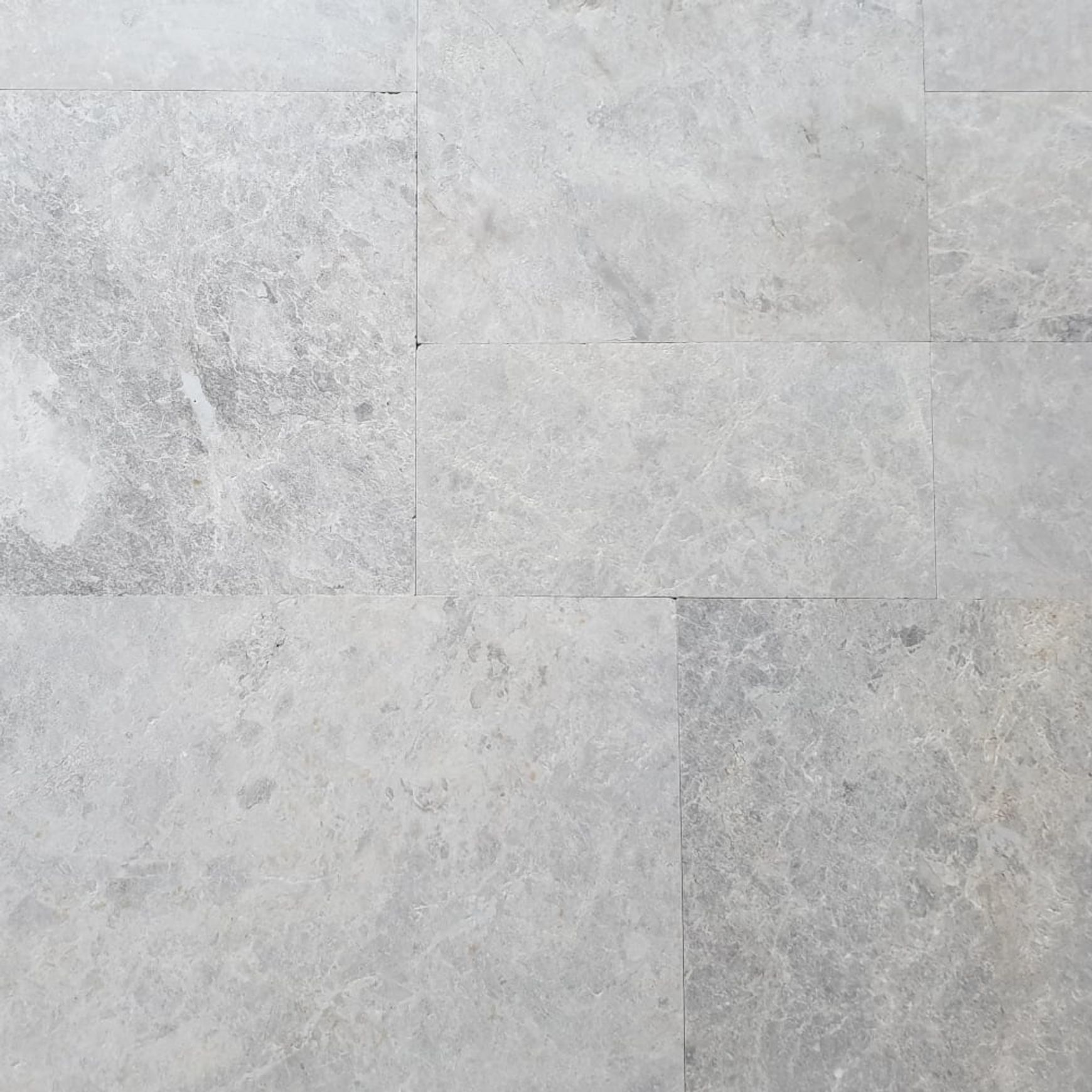 15mm Bodrum Blue Sandblasted Marble French Pattern Tiles  - Tumbled