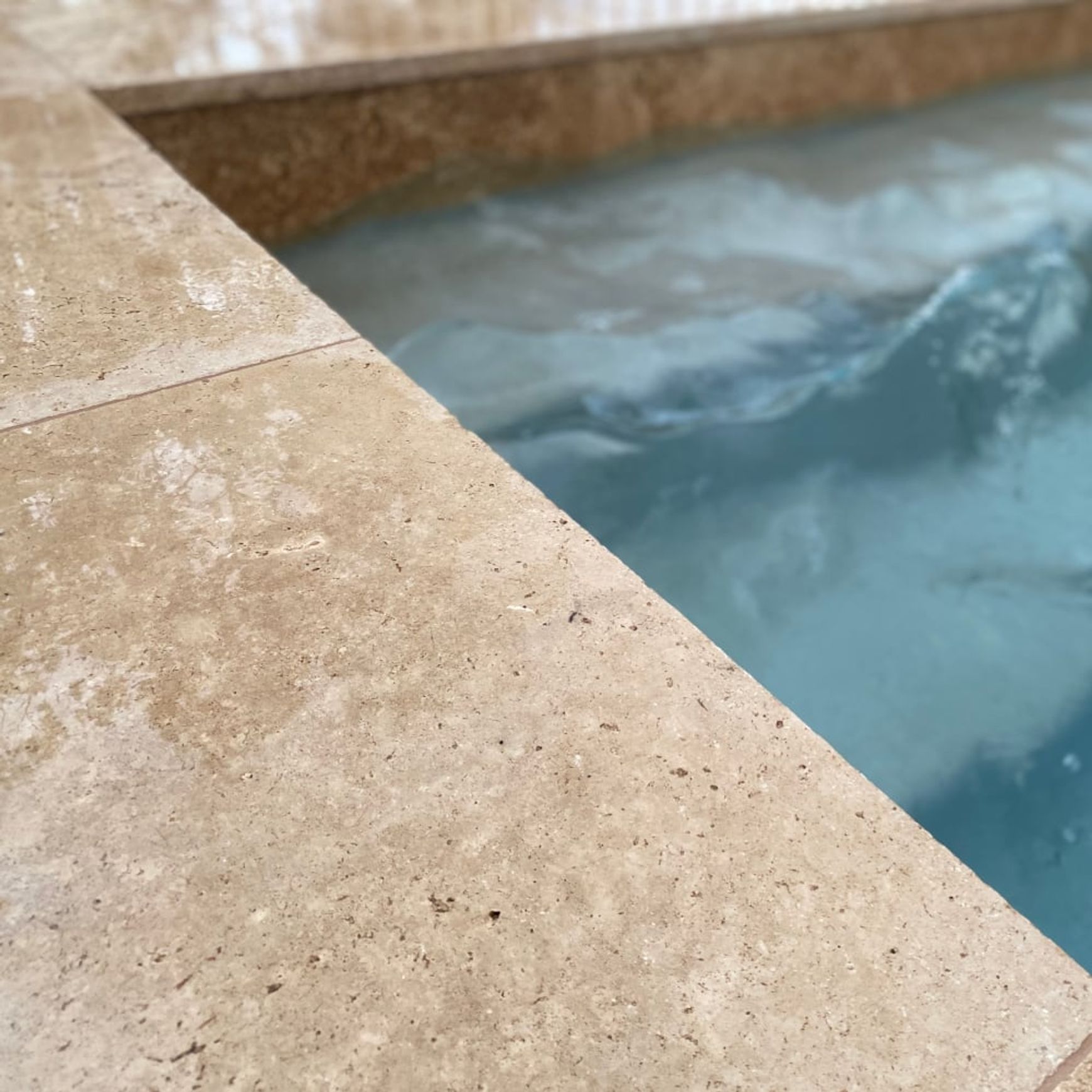 30mm Noce Travertine Pavers - Tumbled & Unfilled
