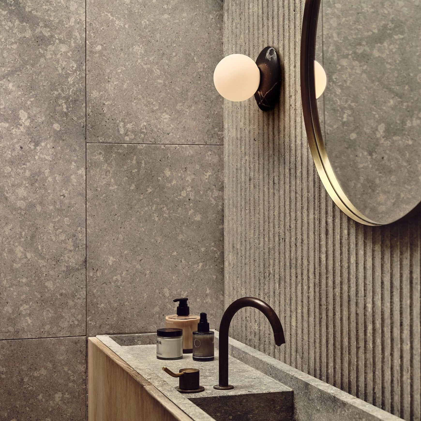 Orbit Stone Wall Light