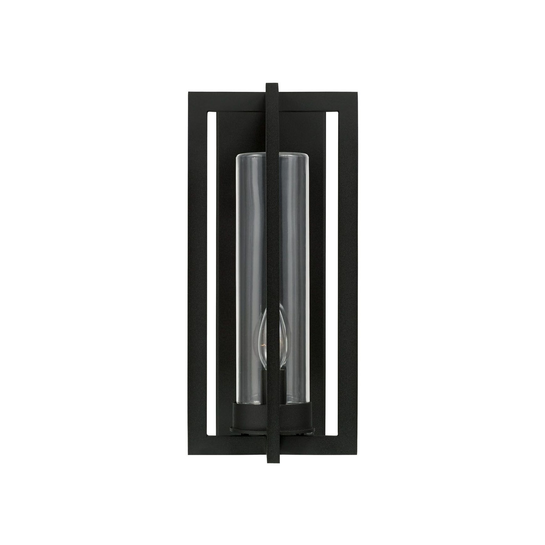 Karter 1 Light Outdoor Wall Lantern in Black