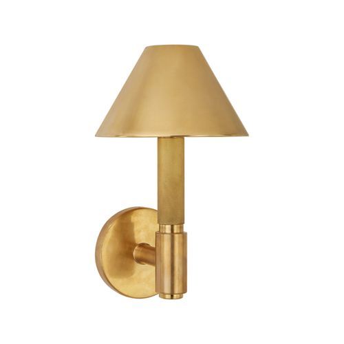 Barrett Small Single Knurled Sconce – Brass