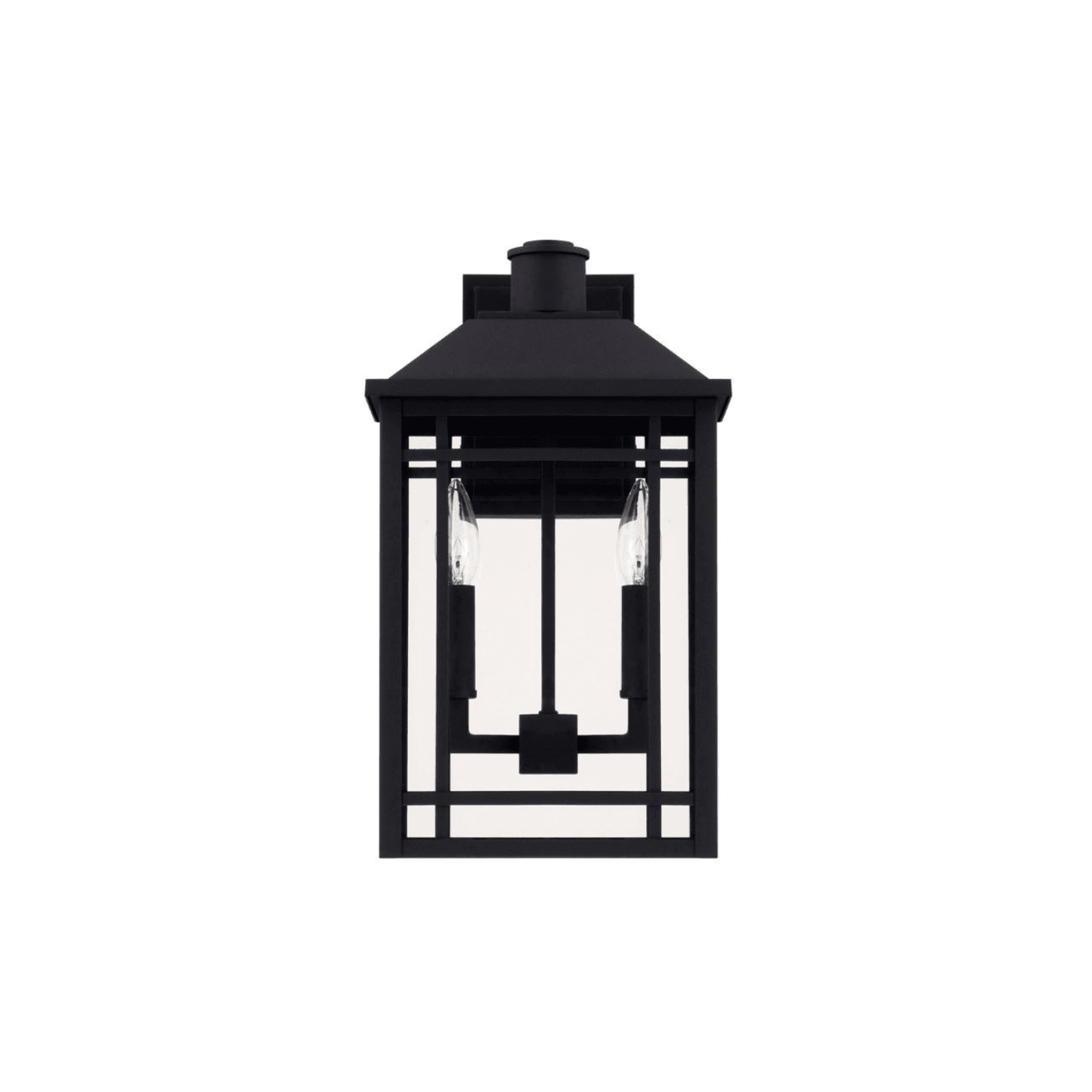 Brady 2 Light Outdoor Wall Lantern in Black