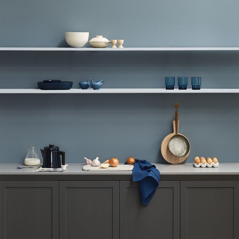 Eggshell Acrylic Paint in Dark Newport Blue