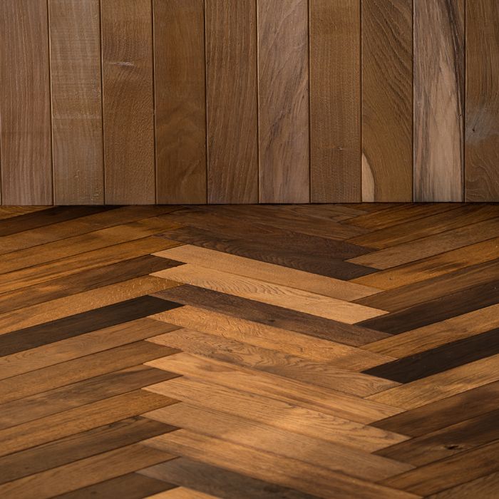 French Oak Stave Parquet Flooring