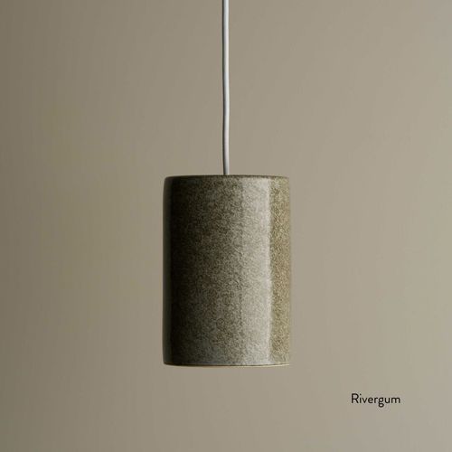 Ceramic Pendant Cylinder Light Large