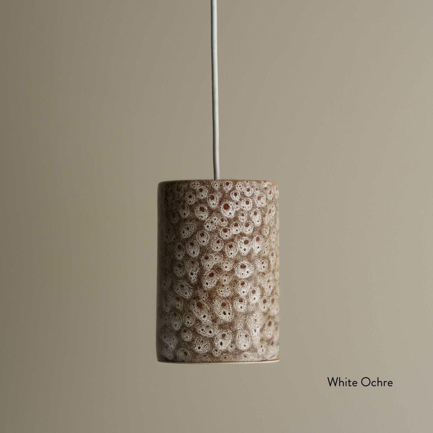 Ceramic Pendant Cylinder Light Large