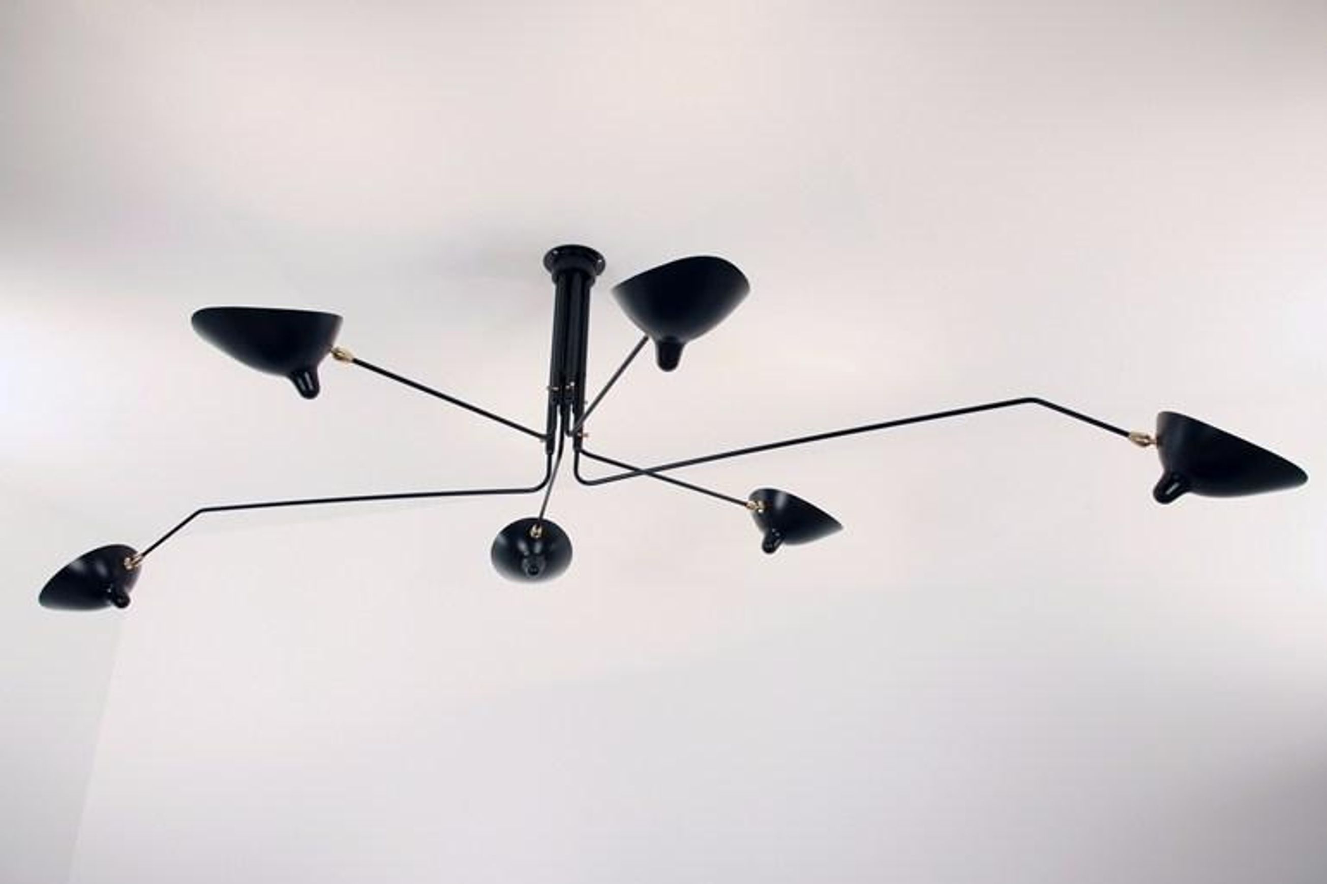 Plafonnier 6 Bras Pivotants Ceiling Lamp by Serge Mouille