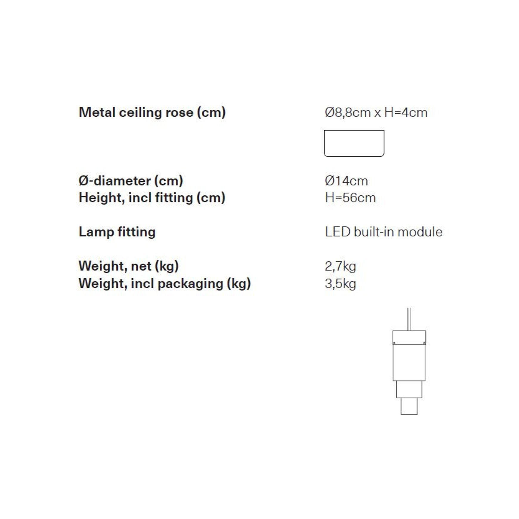 A-Spire Pendant dimensions