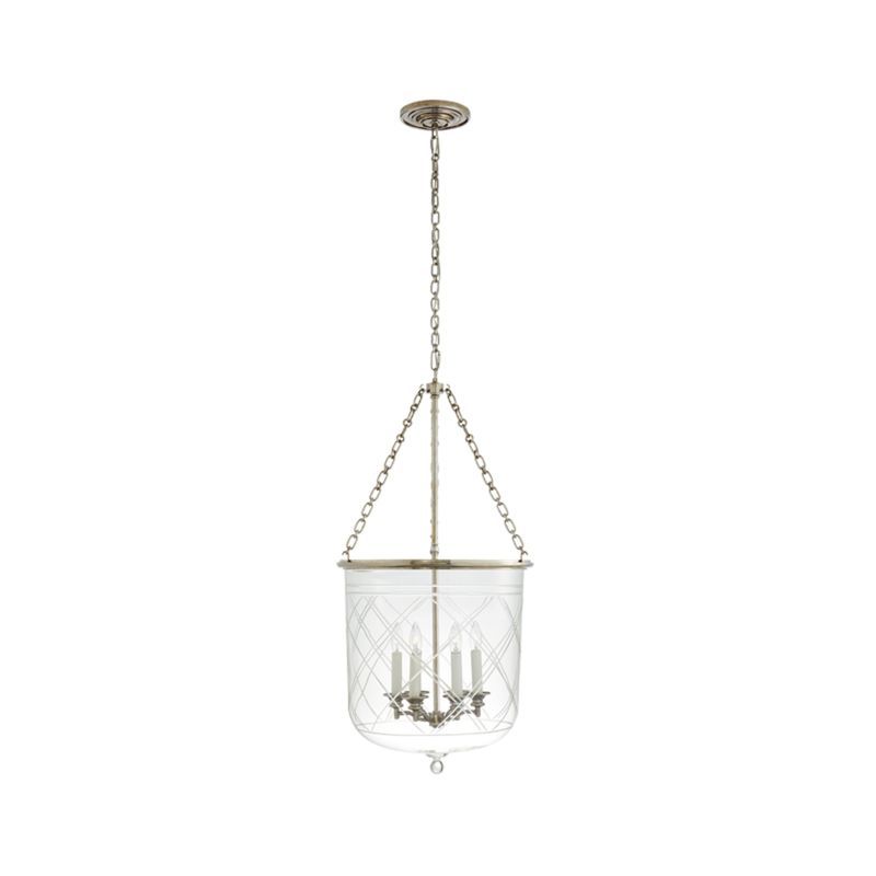 Cambridge Large Smoke Bell Lantern – Silver