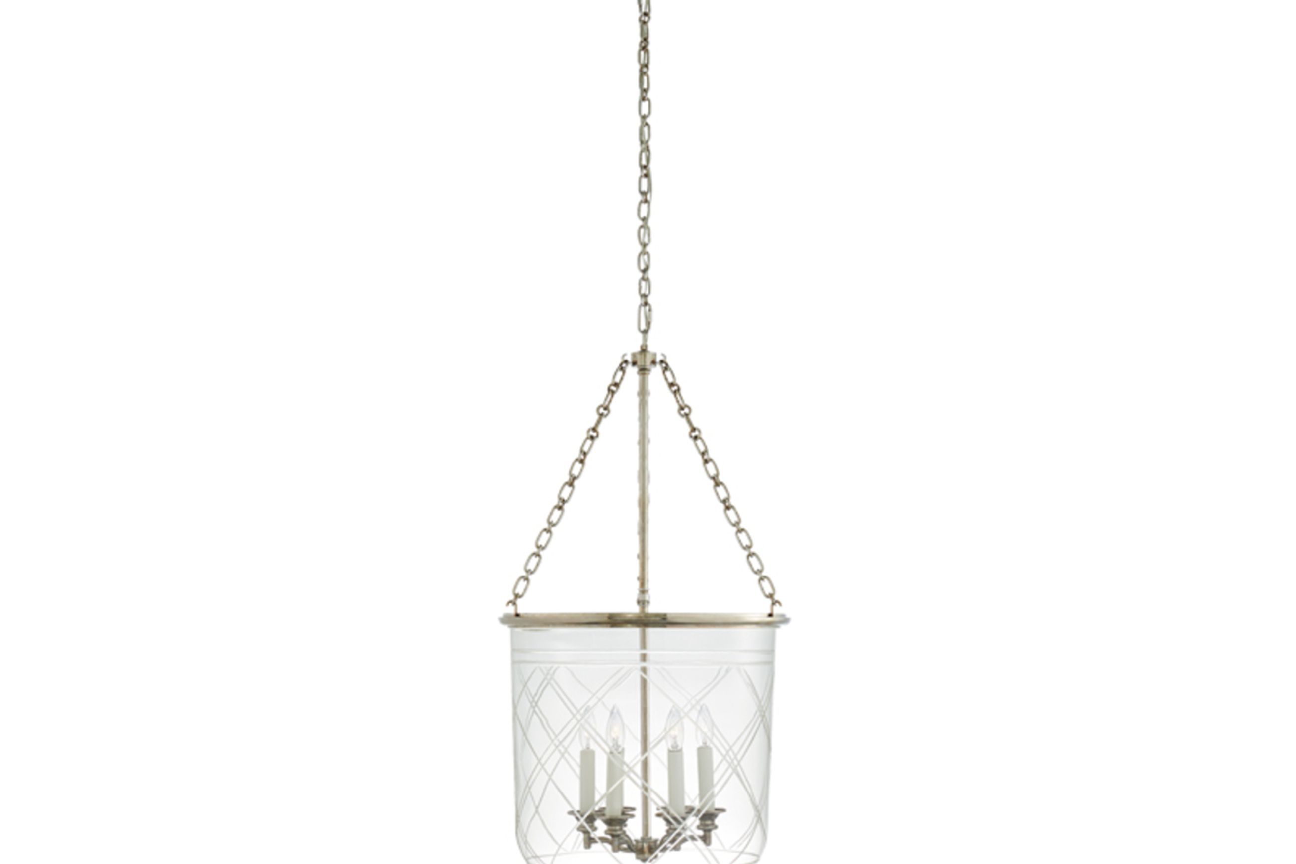 Cambridge Large Smoke Bell Lantern – Silver