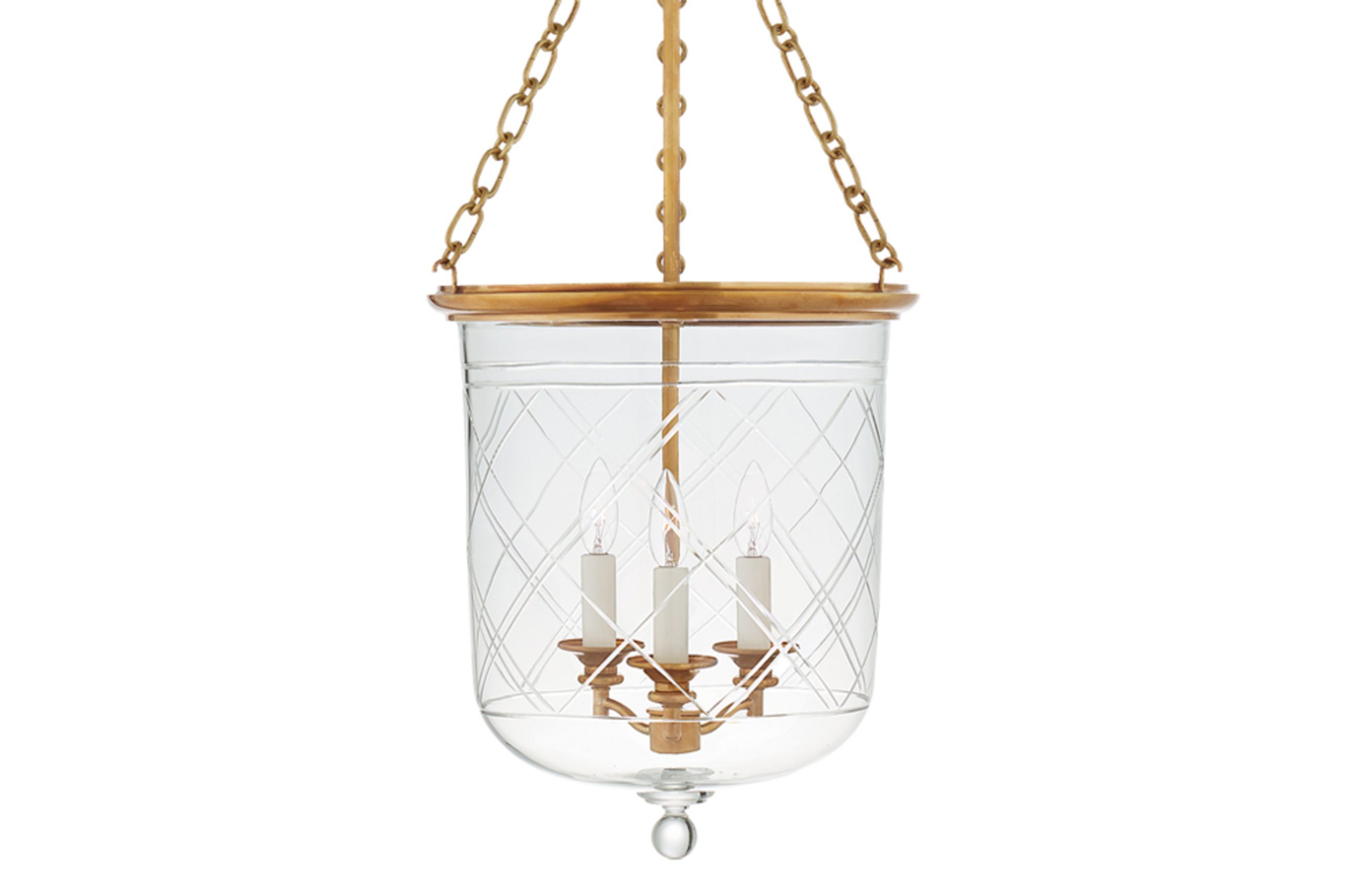 Cambridge Medium Smoke Bell Lantern – Brass