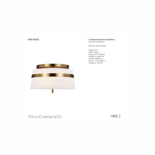Visual Comfort Alexa Hampton Cordtlandt Semi-Flush