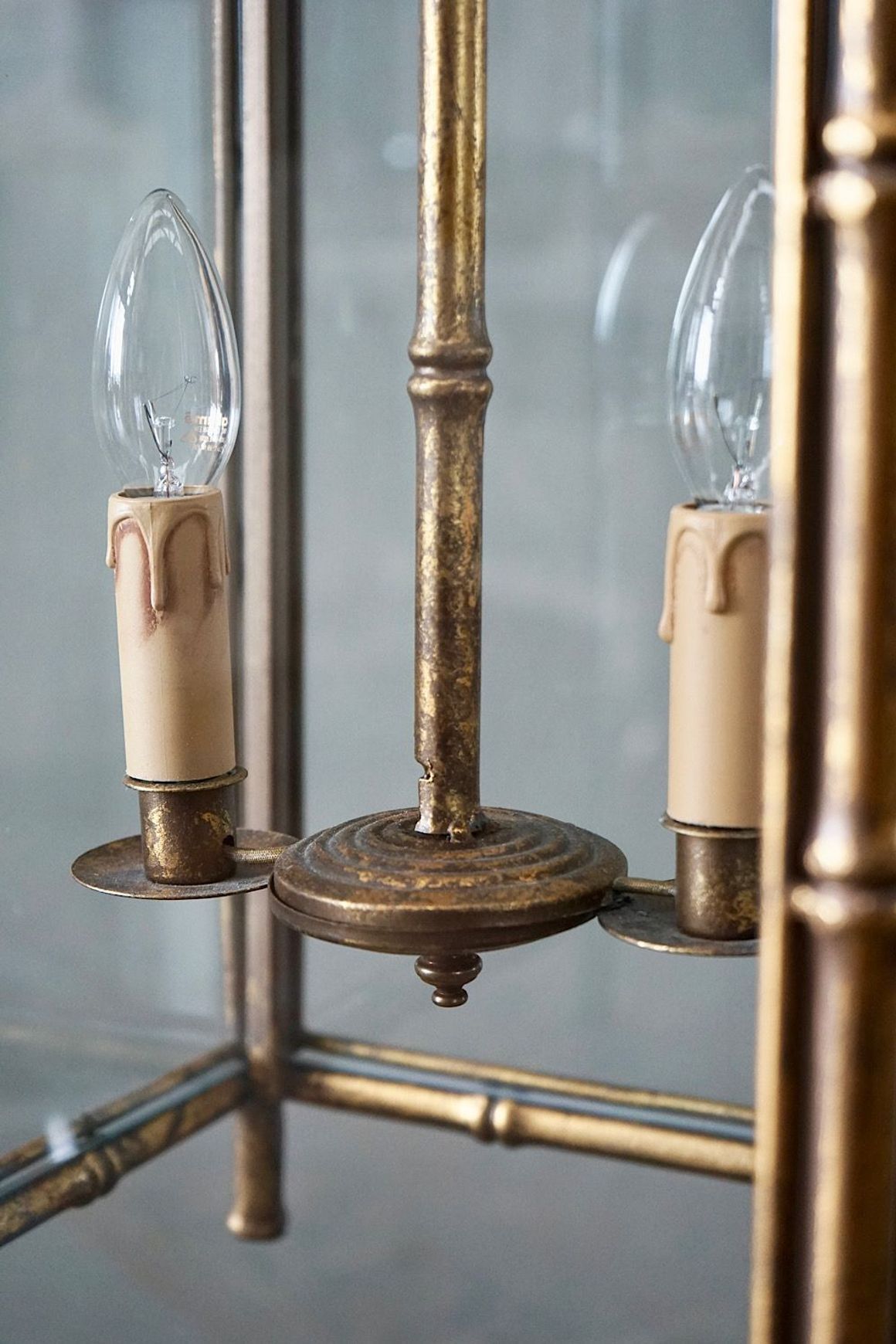 French Gilded Iron Lantern
