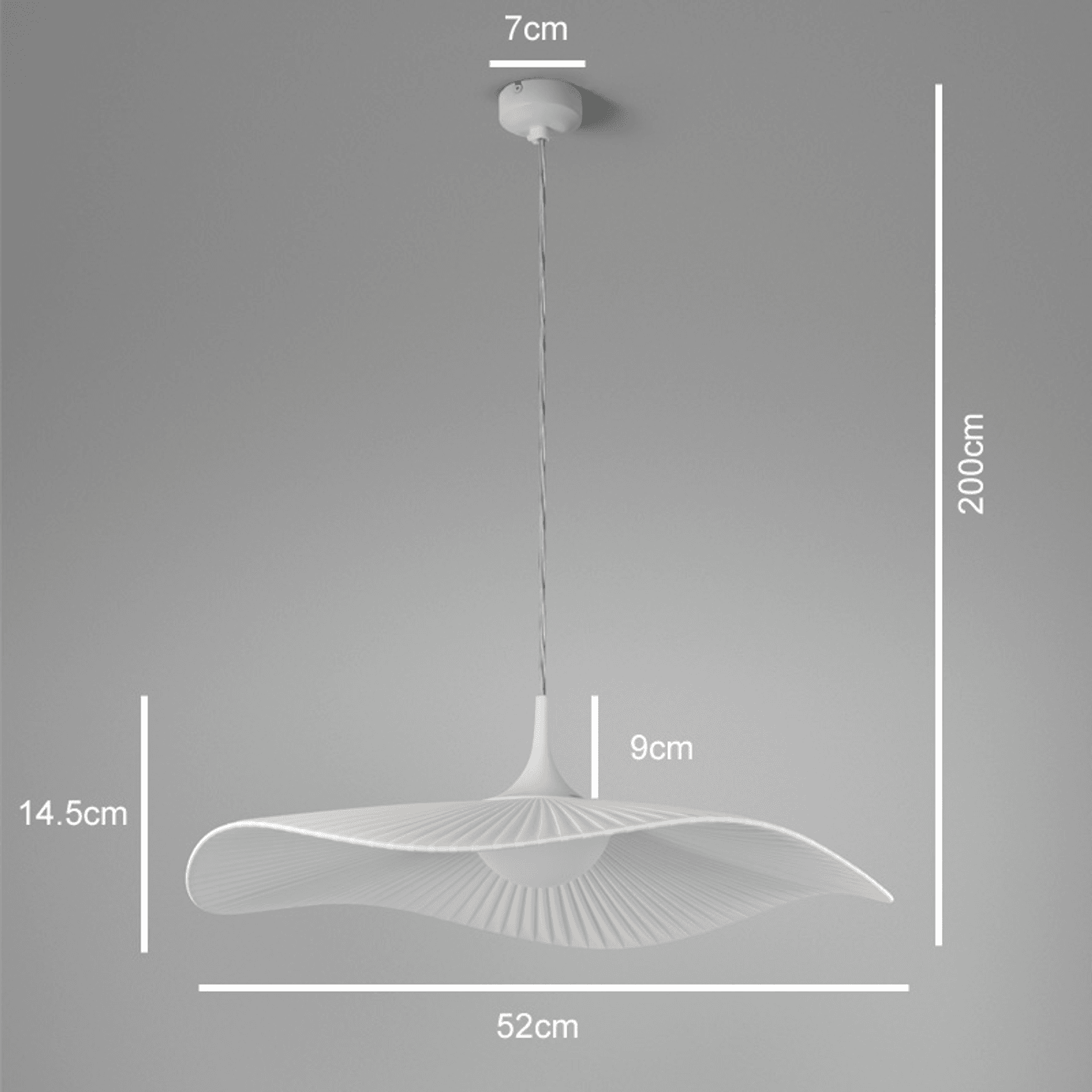 Mediterrania S/52 Pendant Light dimensions