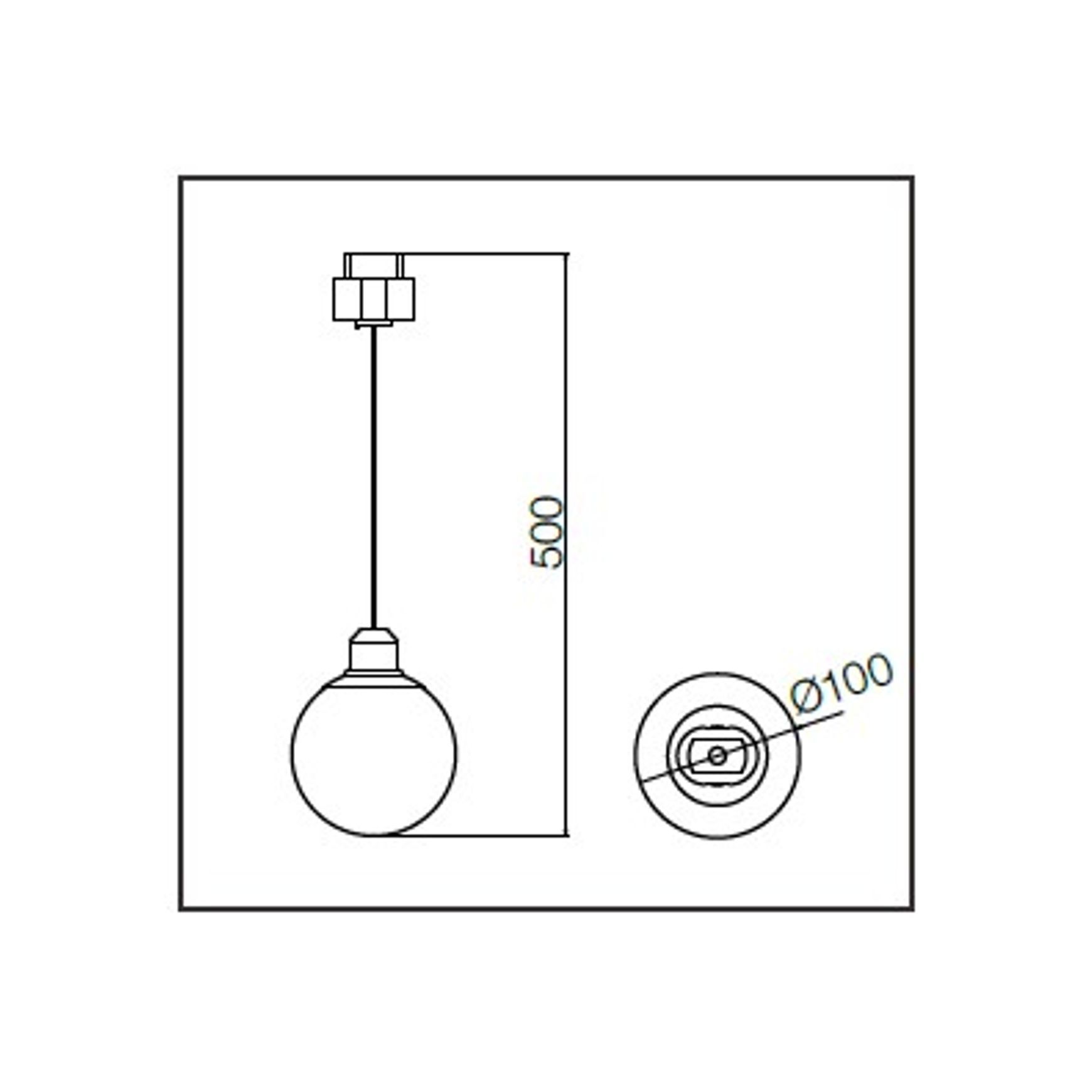 Magnetic Pendant Light dimensions