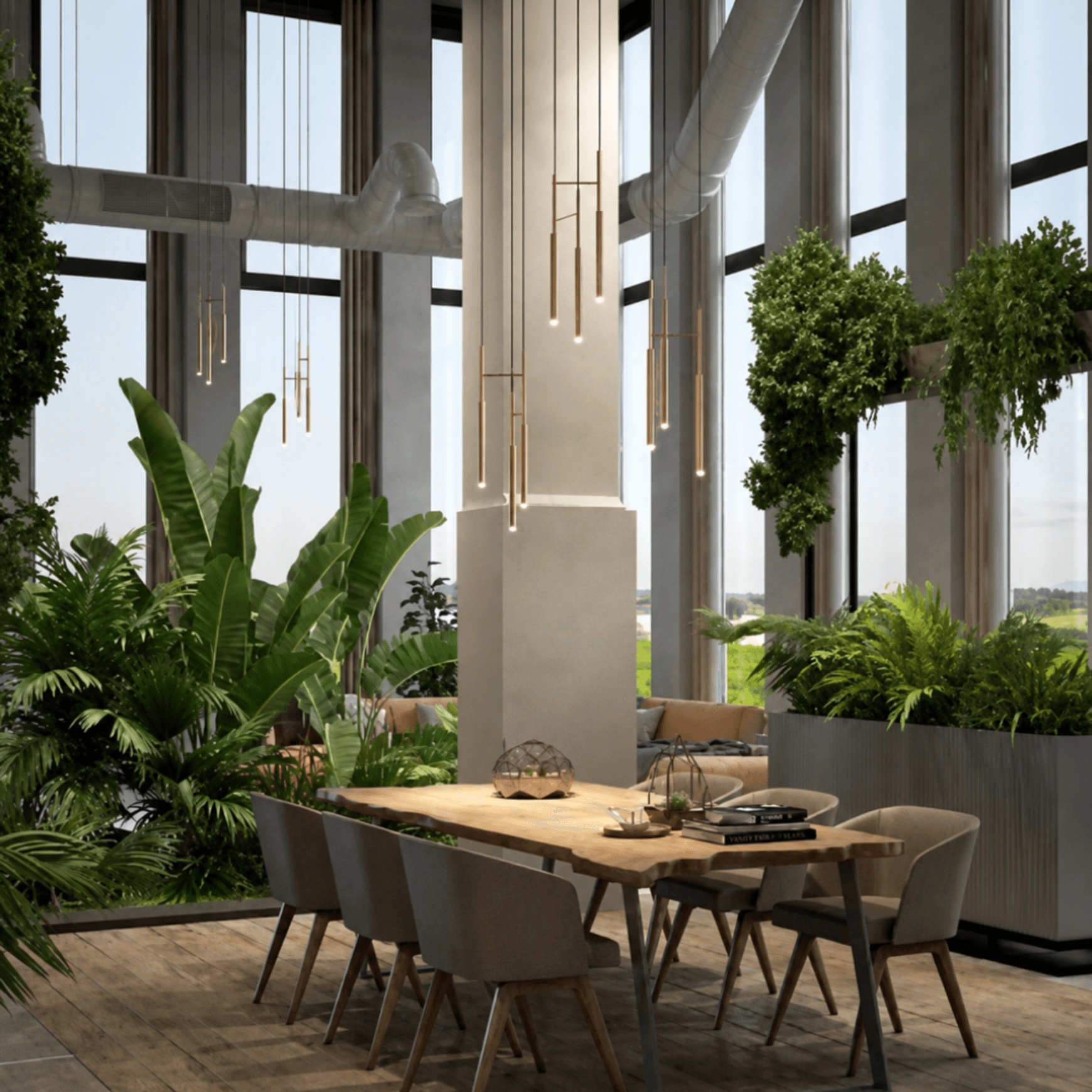 Candella 3 Light Pendant in Matte Satin Brass