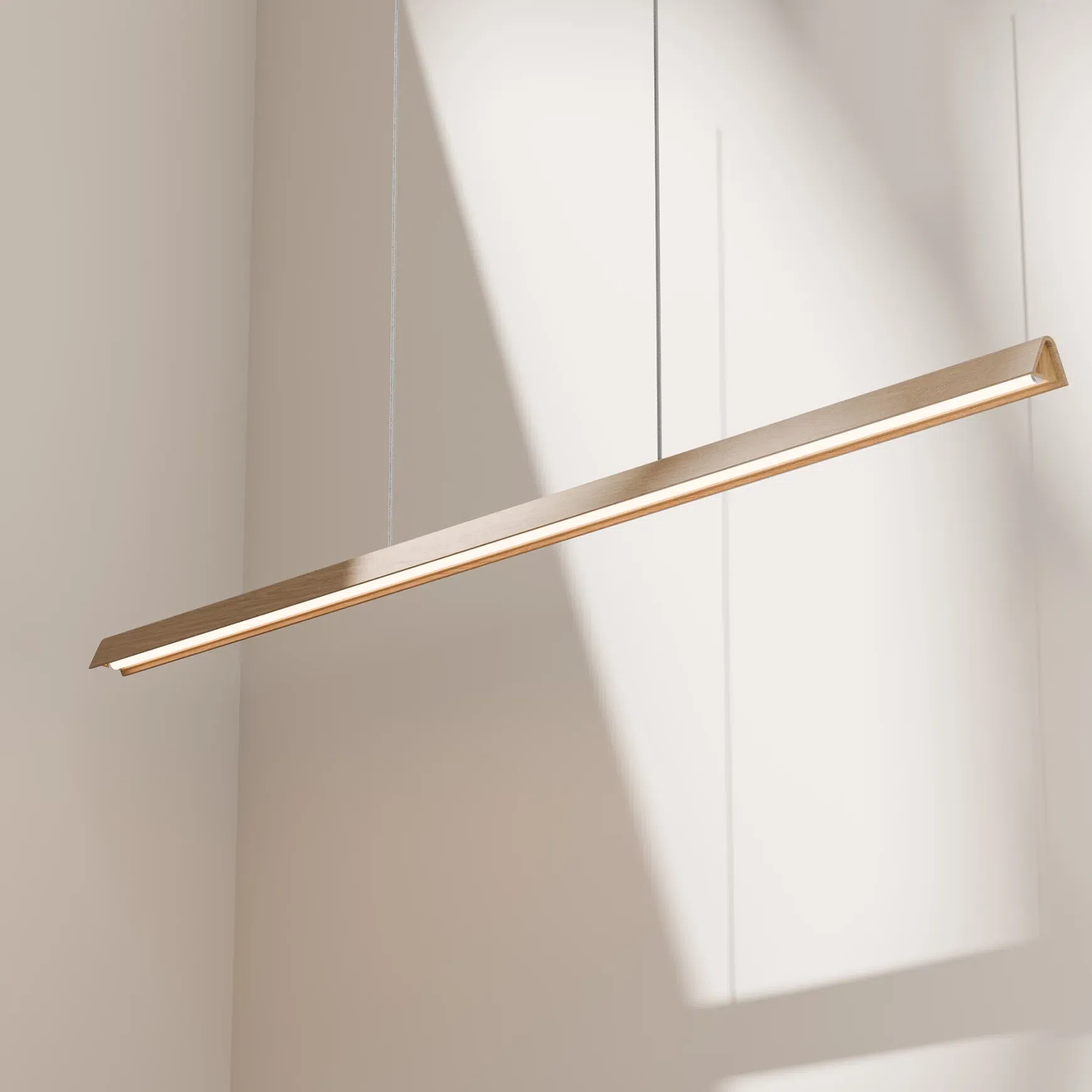 Avocent Ash Timber LED Linear Pendant Light