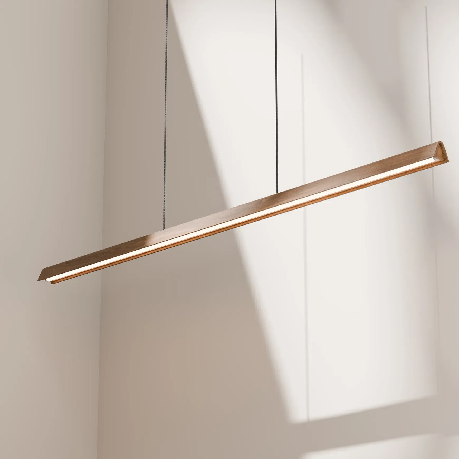 Avocent Ash Timber LED Linear Pendant Light