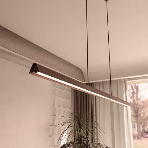 Avocent Ash Timber LED Linear Pendant Light
