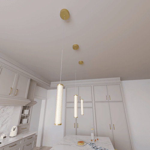 Charm Acrylic Fluted Pendant Light