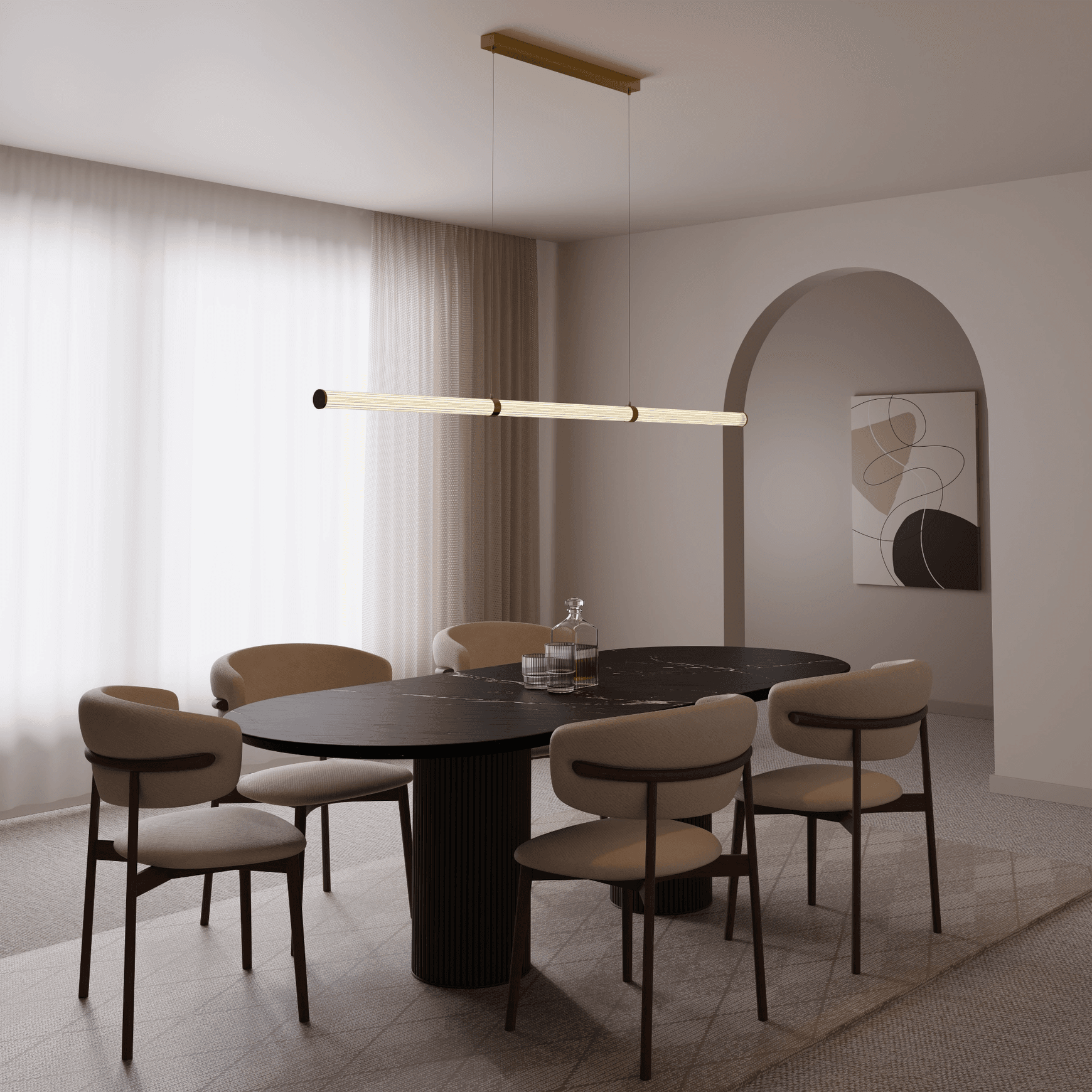 Charm Acrylic Fluted Pendant Light