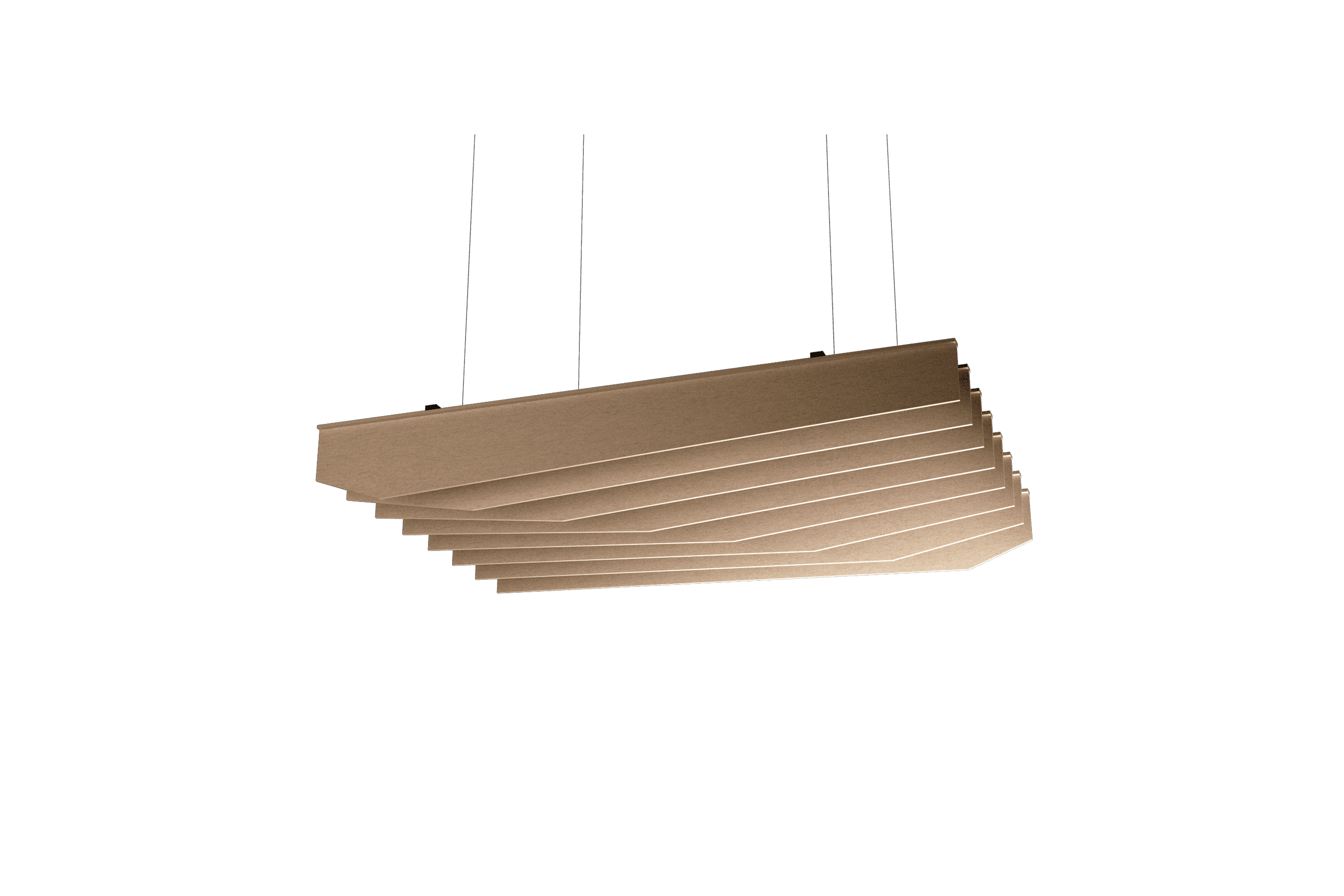 Suspended Sound Absorbent Light Panel Rectangular