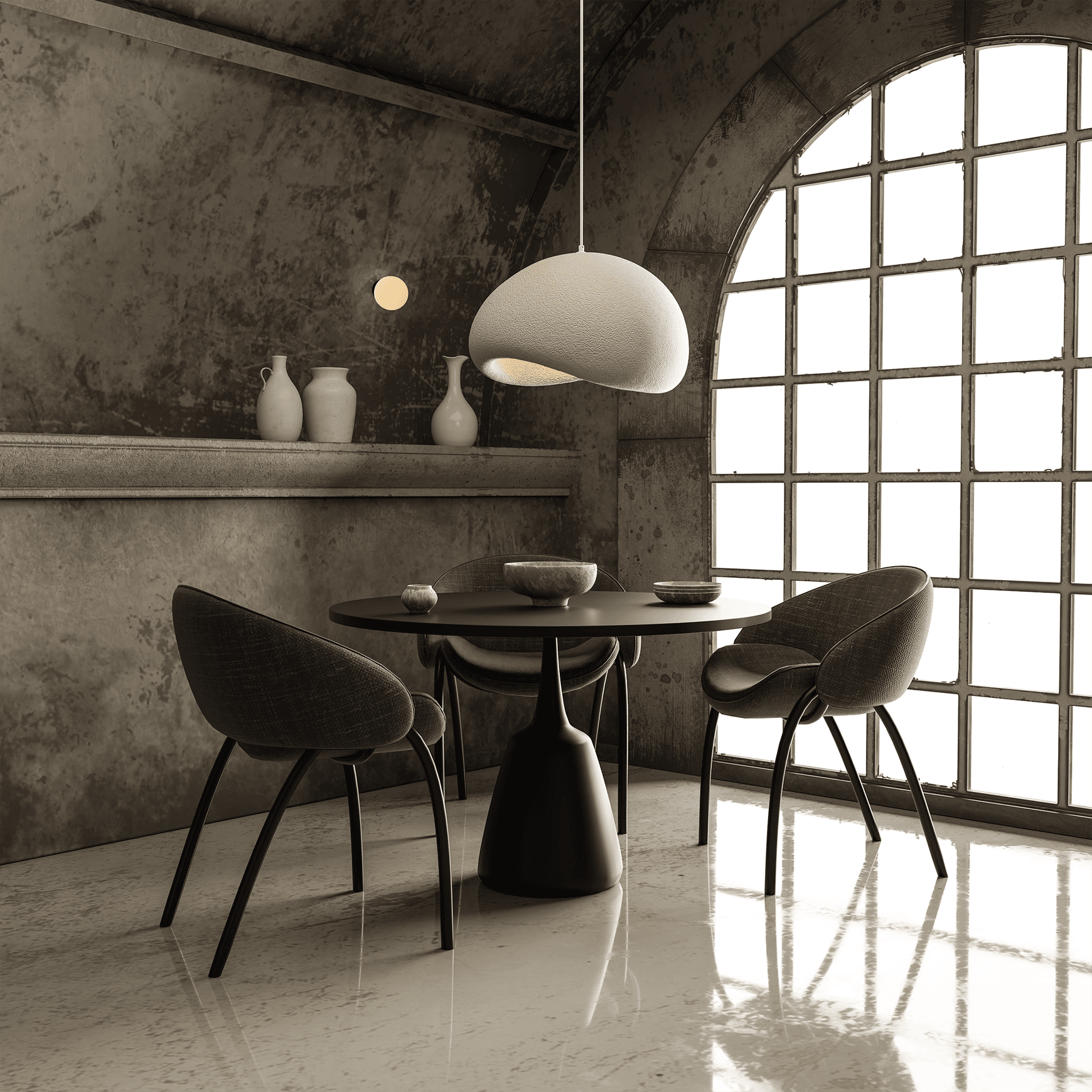Cardinal Organic Textured Resin Pendant Light