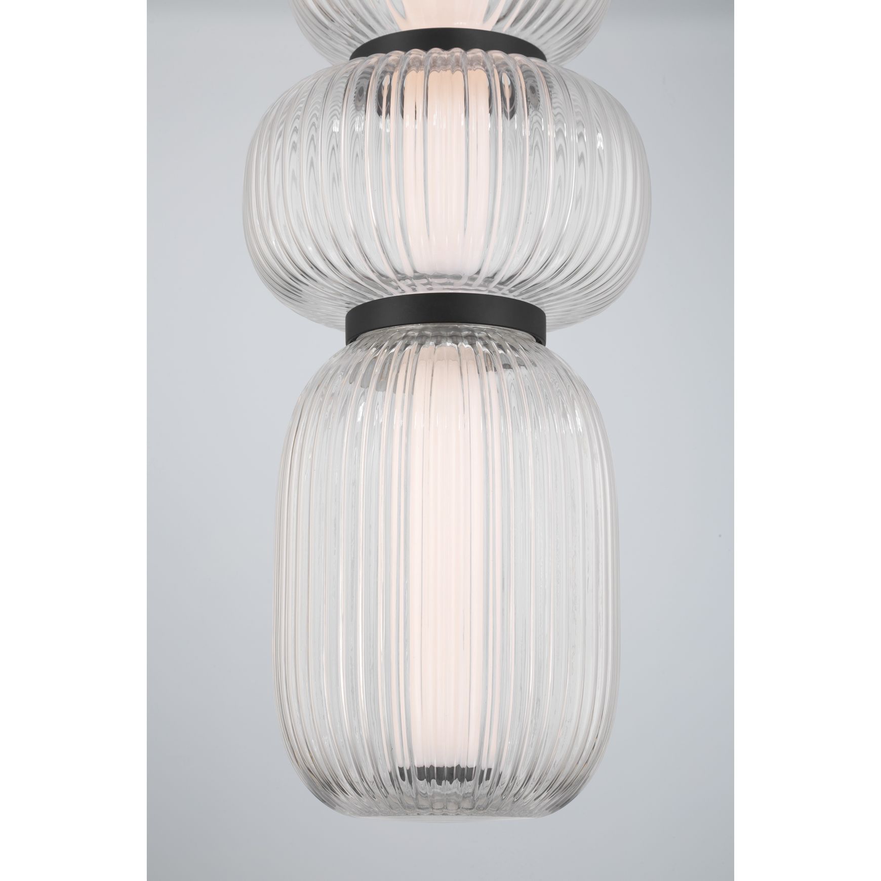 Layla 1 Light Mini Glass Pendant - Small in Matte Black