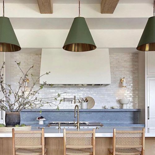 Monaco Brass Pendant - Green