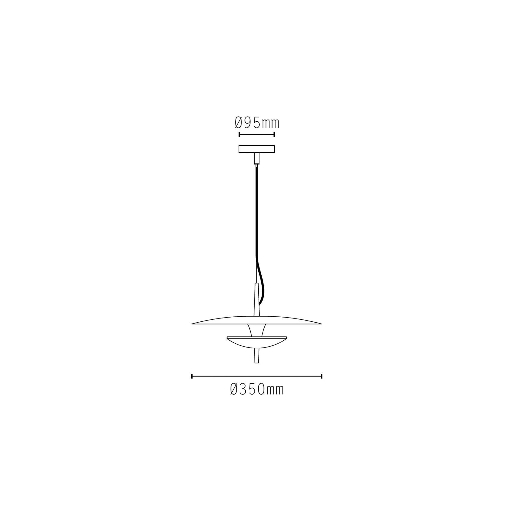 Luna Capiz Pendant Light dimensions