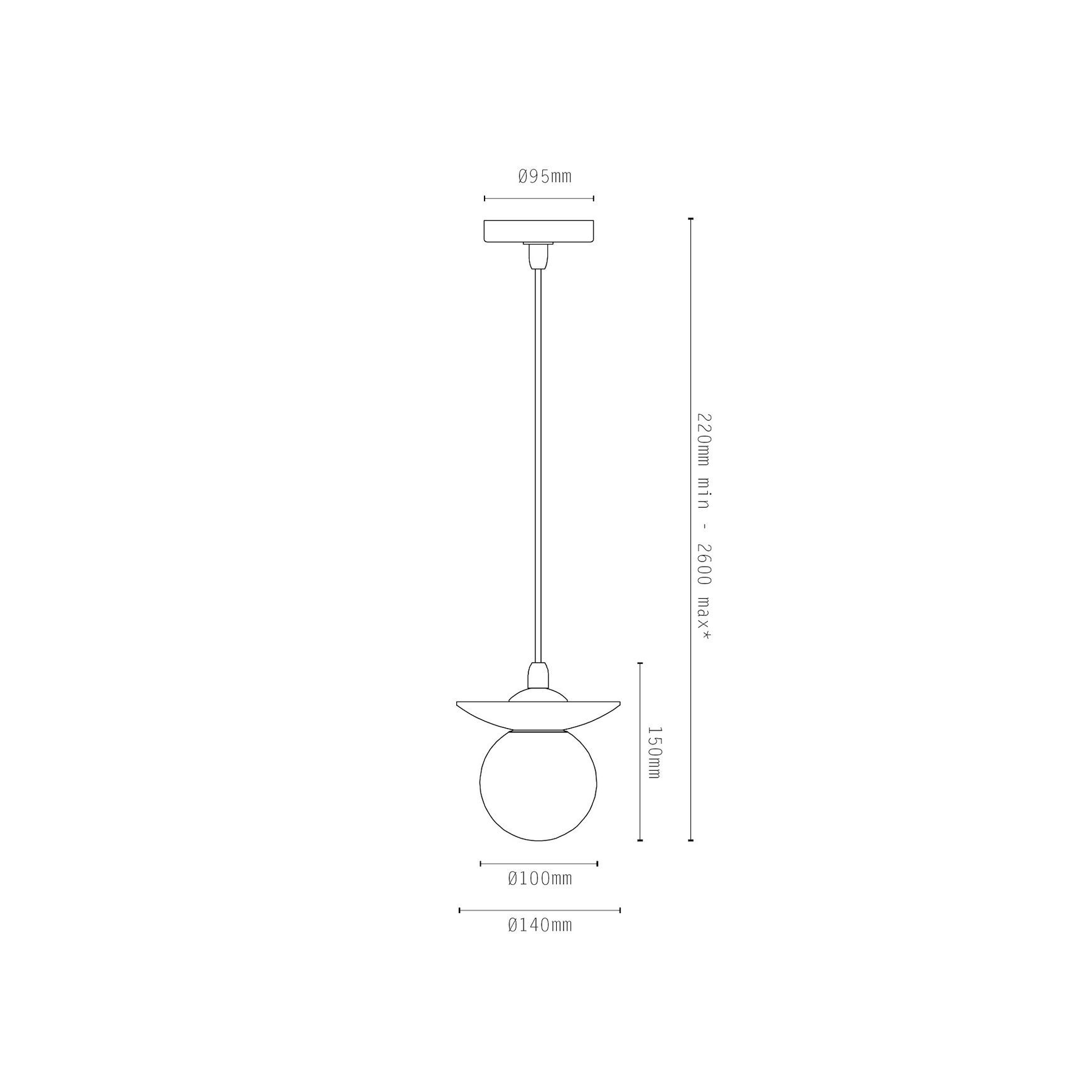 Orbit Stone Pendant Light